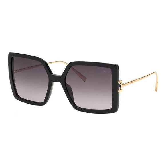 New CHOPARD Black Square IKCH334 0BLK Sunglasses Women - Picture 1 of 3